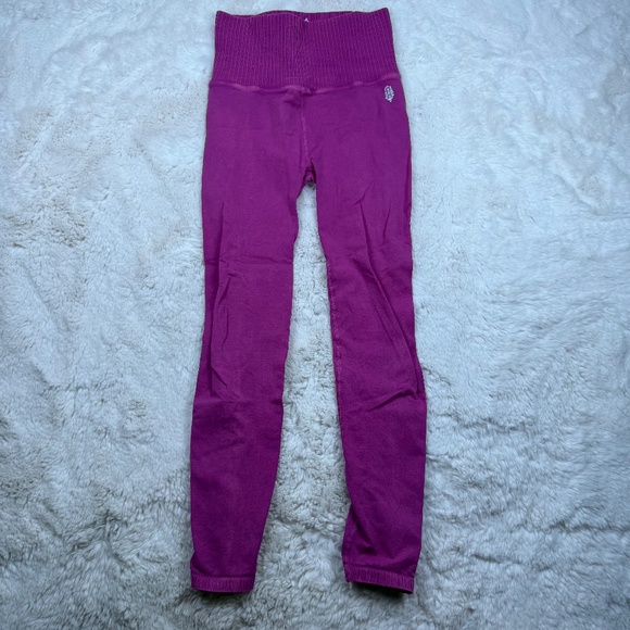 Free People Movement Legging High-Rise 7/8 Good Karma Hot Pink XS/S - Picture 1 of 6